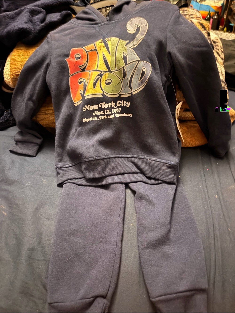 Pink Floyd Navy Kids Sweatshirt & Joggers Set with Rainbow Logo